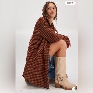 ⭐️NWT We The Free Get Around Houndstooth Shirt Jacket⭐️Sold Out